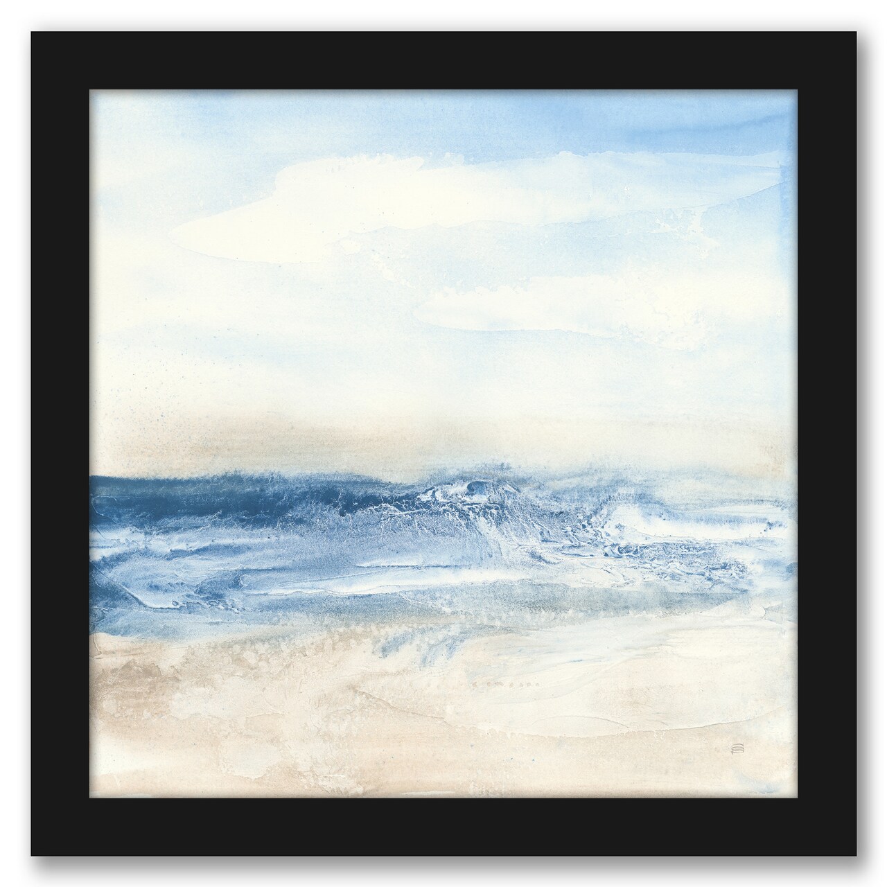 Surf and Sand Wall Art by Chris Paschke Black Framed Print 11x11 - Americanflat